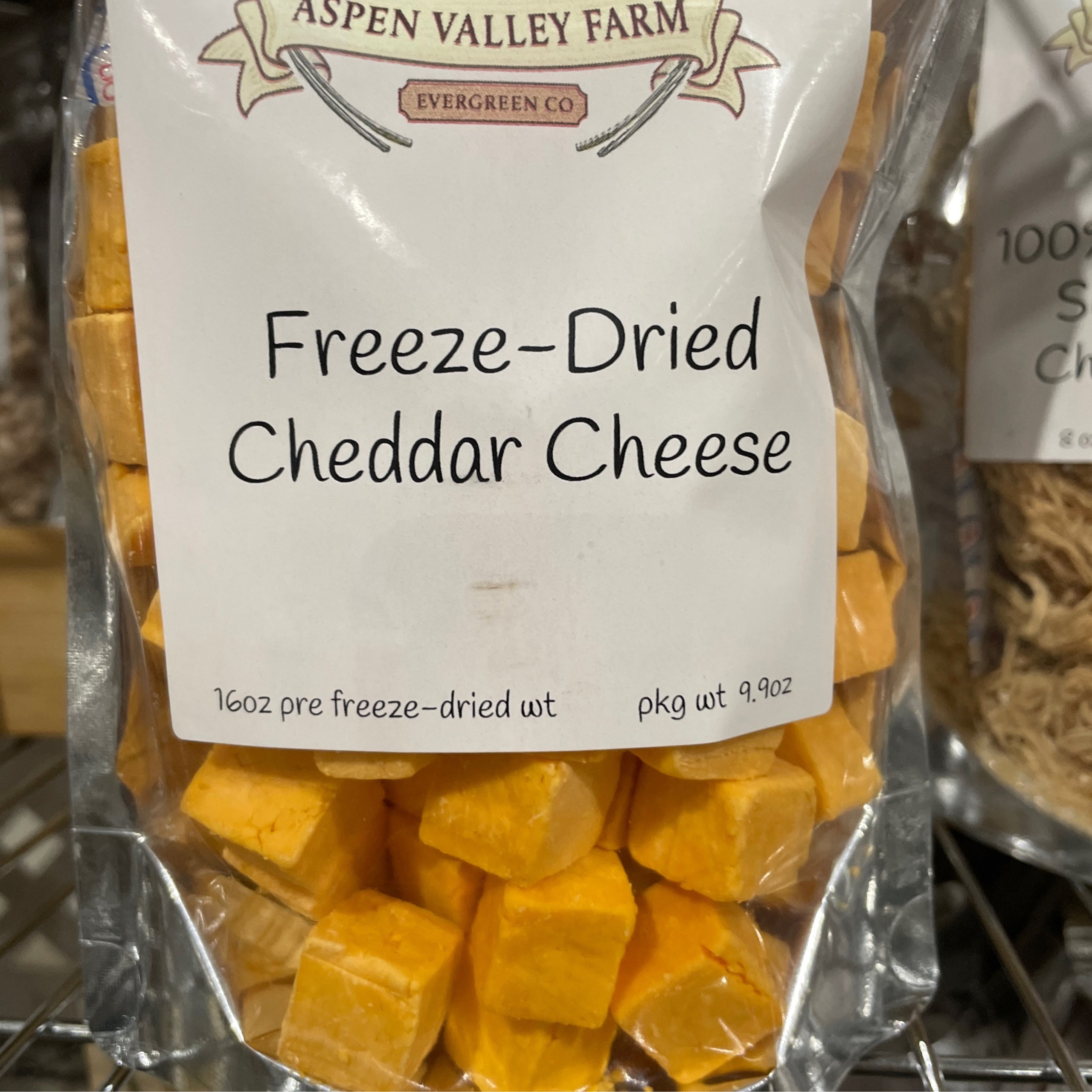 Cheddar cheese cubes Aspen Valley Farm Evergreen,Colorado 720689